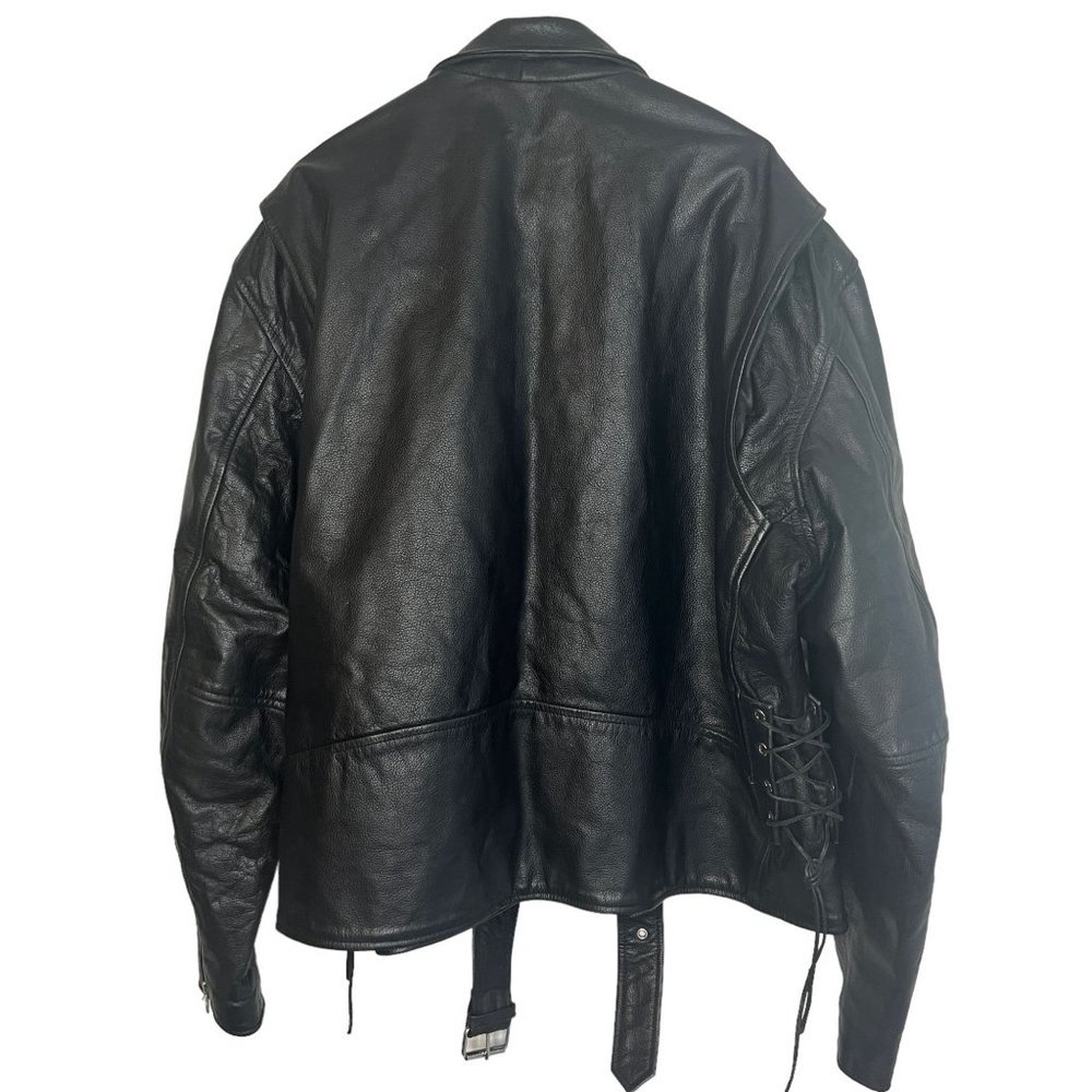Interstate Leather Men's Motorcycle Leather Jacket Size 54 (XL) - Picture 2 of 16